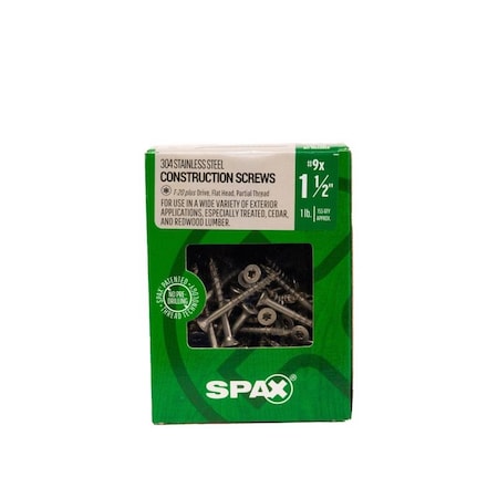 Spax SPAX Multi-Material No. 9 Label X 1-1/2 in. L Star Flat Head Serrated Construction Screws 4197000450404